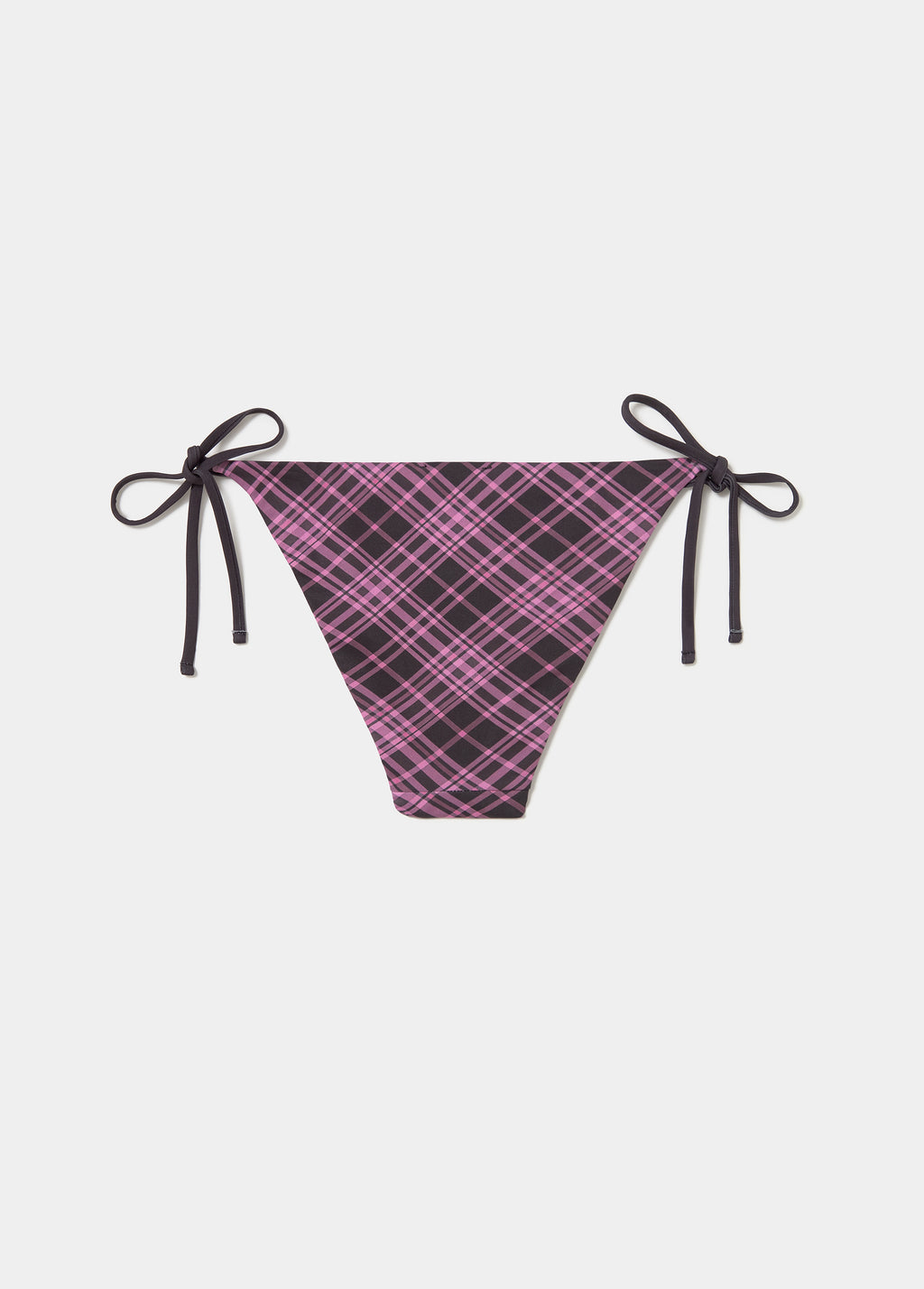 Checkered print bikini bottoms