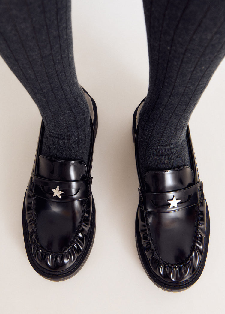 Mocasín fruncido detalle estrella