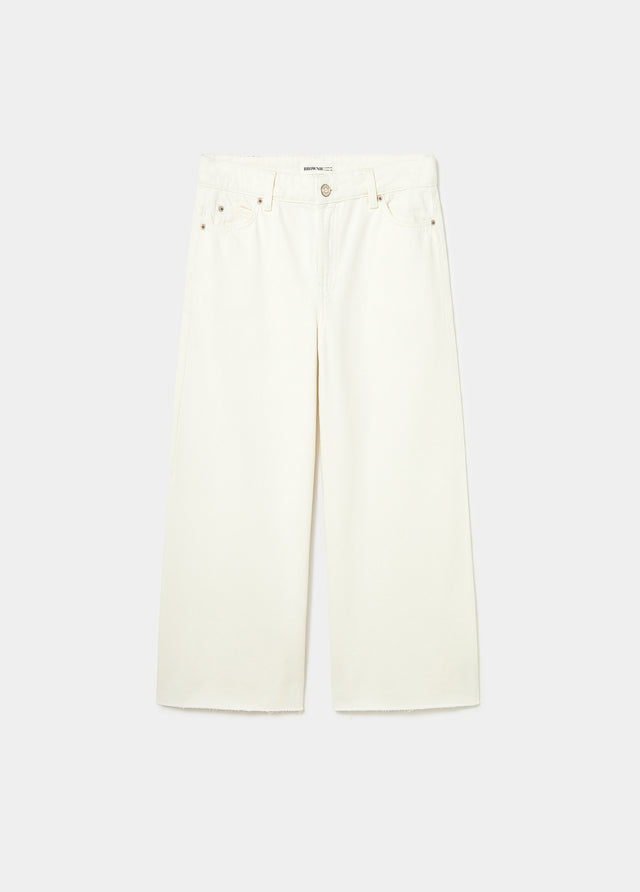 Pantalon culotte cropped