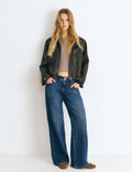 Jeans ancho tiro bajo