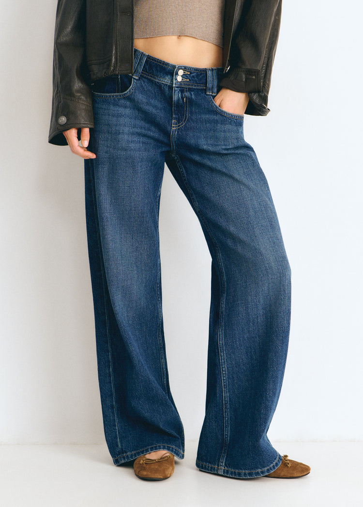 Jeans ancho tiro bajo
