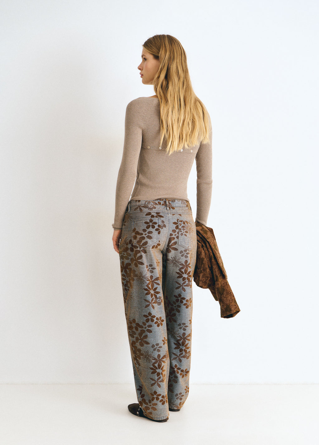 Texans jacquard amb flors