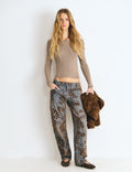 Texans jacquard amb flors