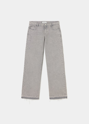 Jeans with side studs