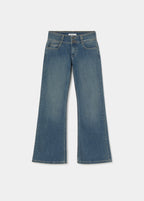 Gerade Jeans mit Knopfverschluss