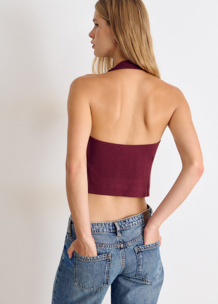 Haltertop met studs