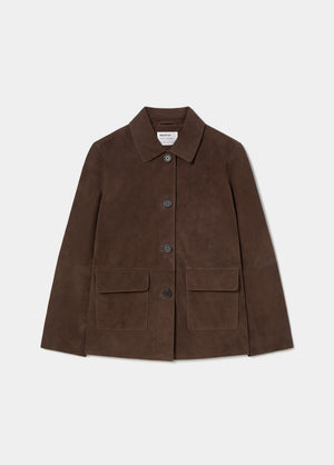 Suede leather jacket