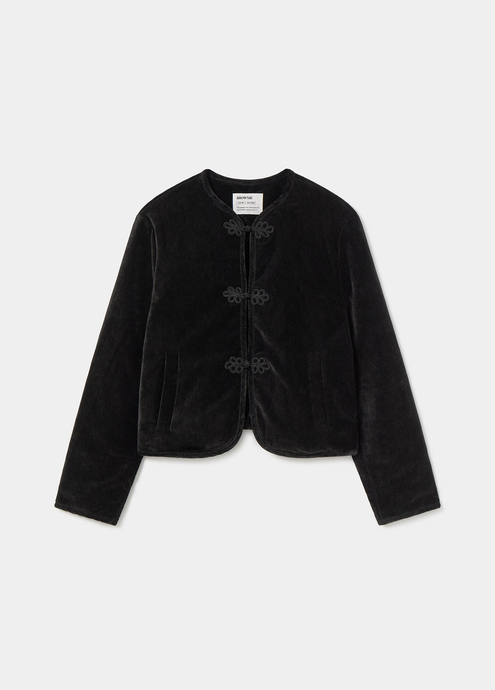 Velvet toggle jacket