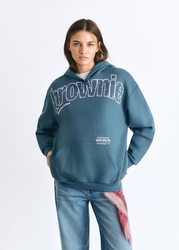 Hoodie met tekstprint