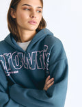 Sudadera capucha print texto