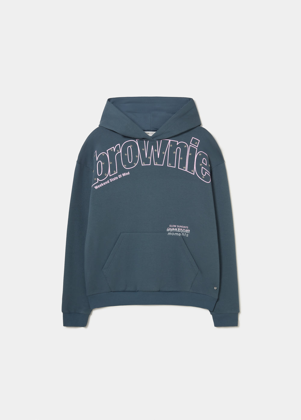 Text-print hooded sweatshirt