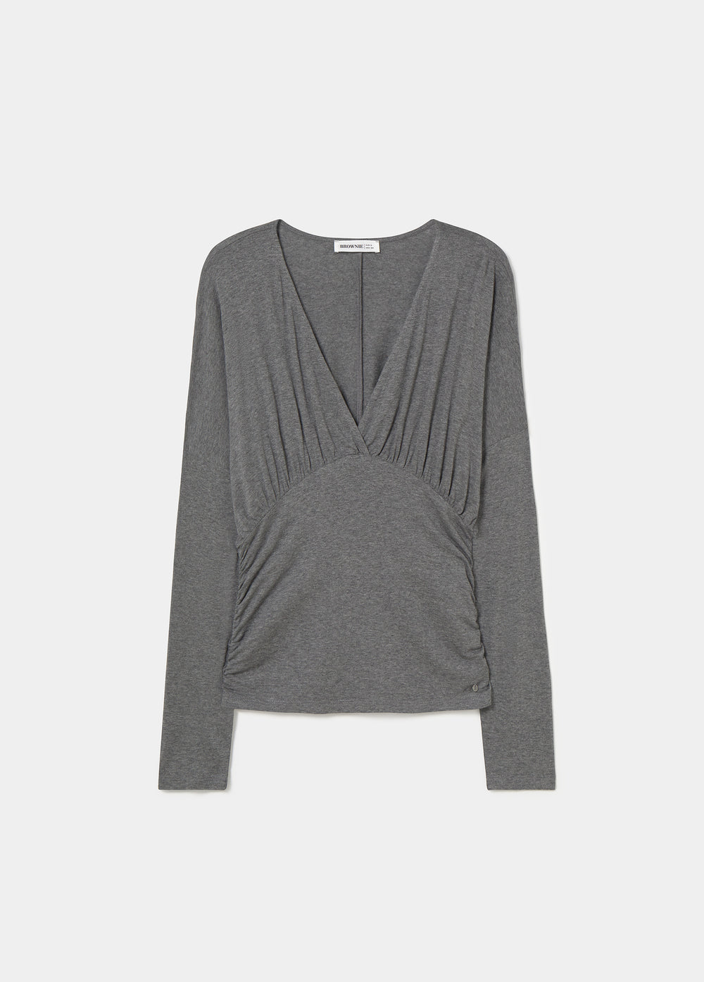Fitted waist-neckline T-shirt
