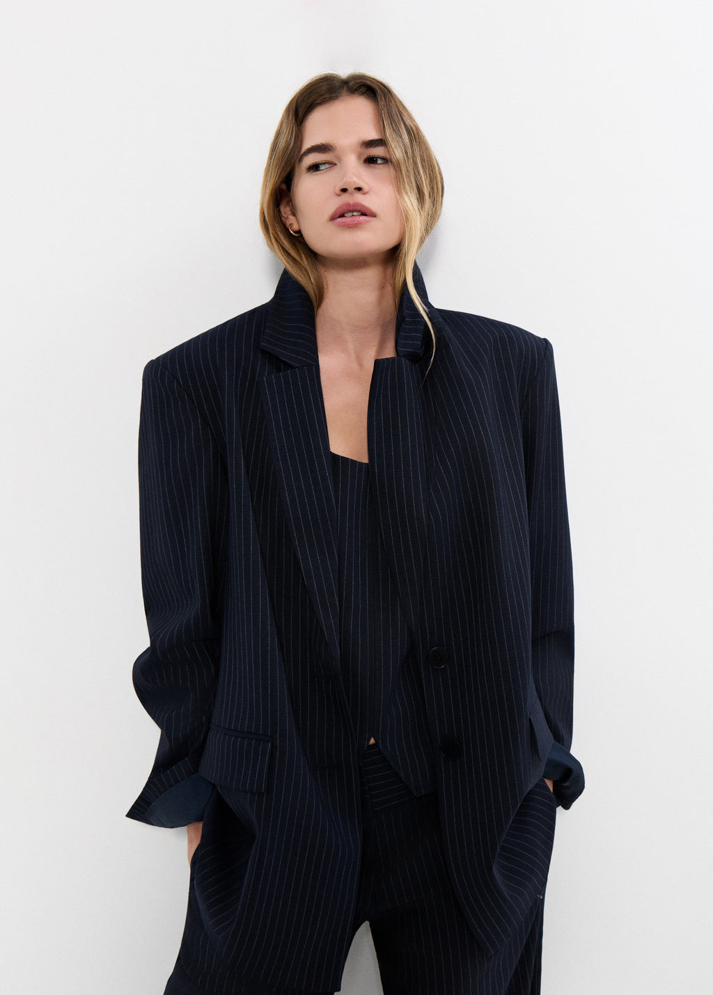 Blazer met krijtstreep