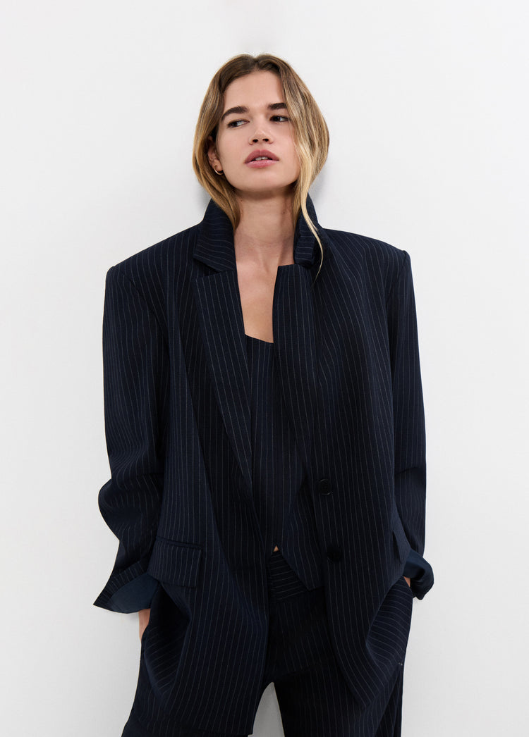 Blazer mit Nadelstreifen
