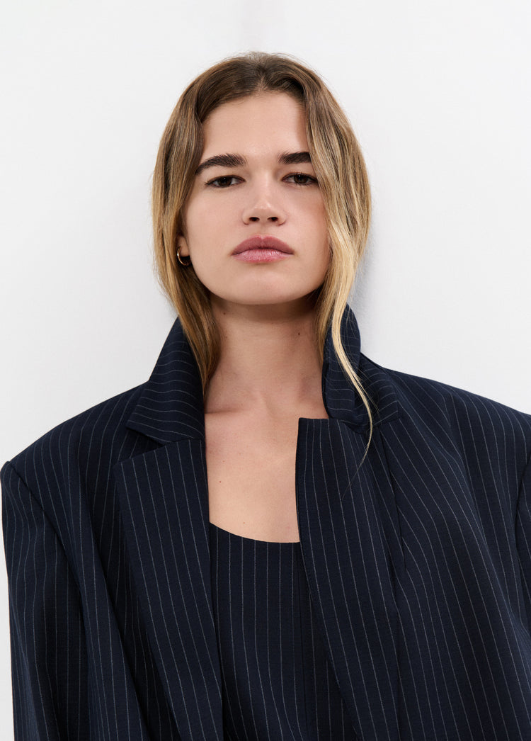 Blazer mit Nadelstreifen