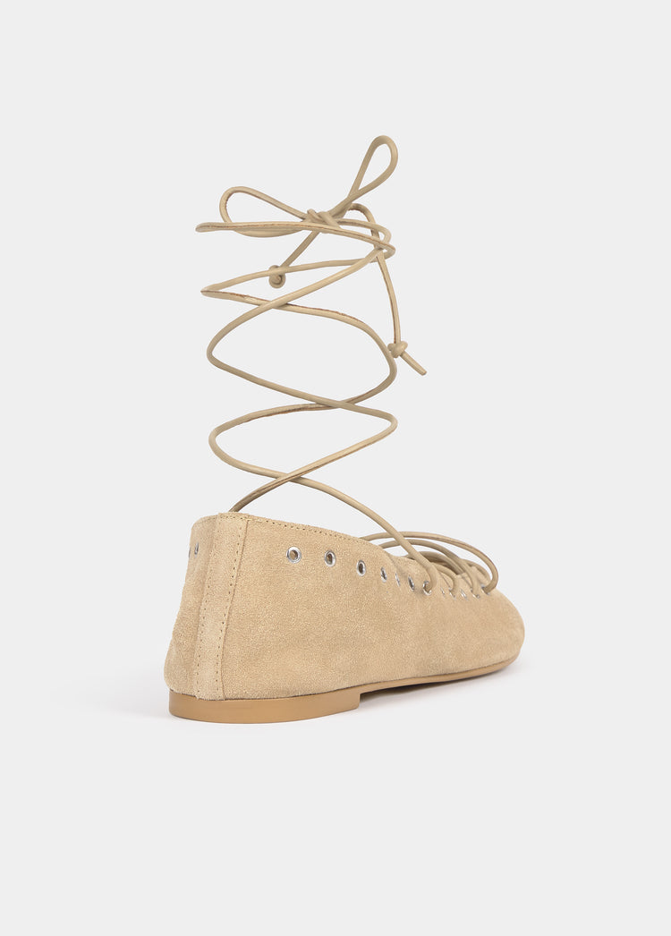 Bailarina eyelets tiras atar