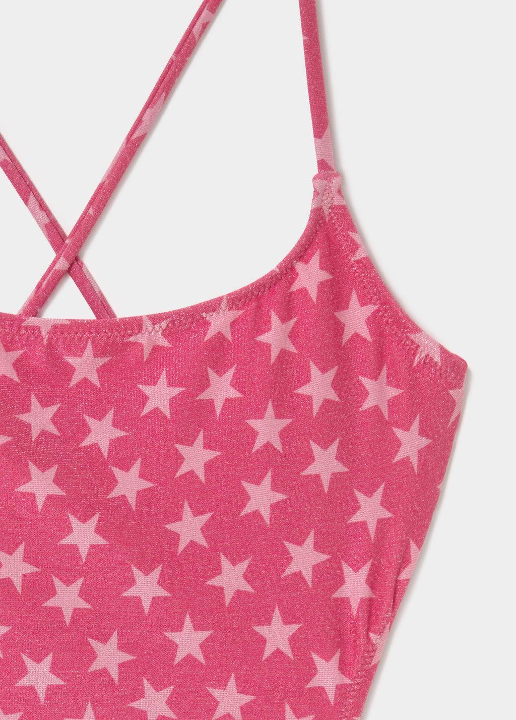 Cut-out swimsuit with stars and metallic thread