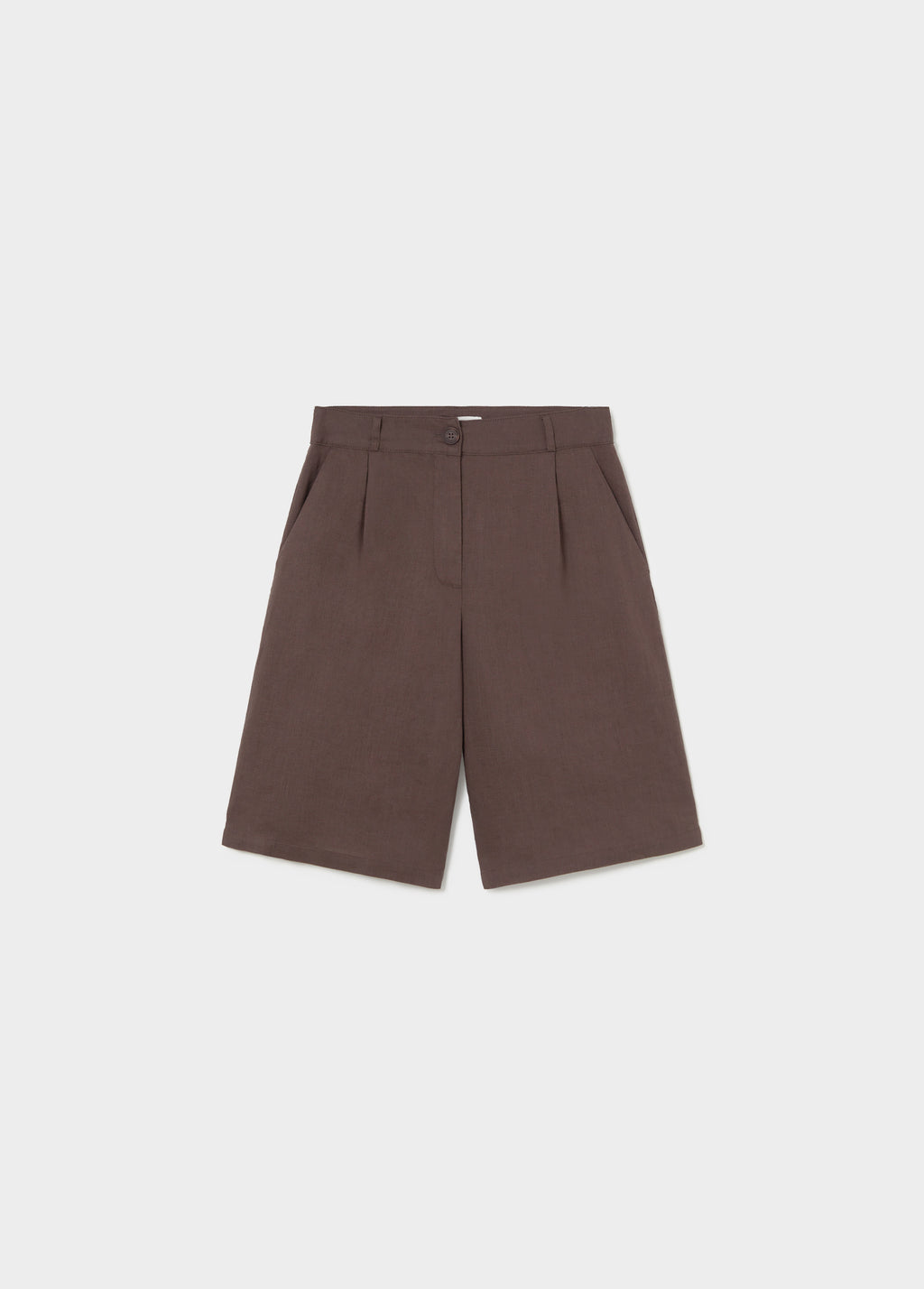 Long linen bermuda shorts