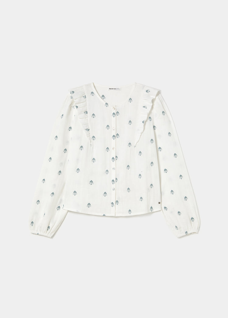 Blusa doble tela bordados