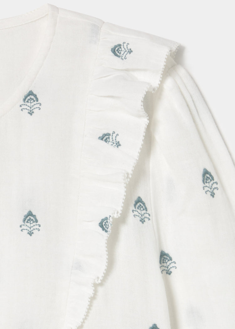 Blusa doble tela bordados