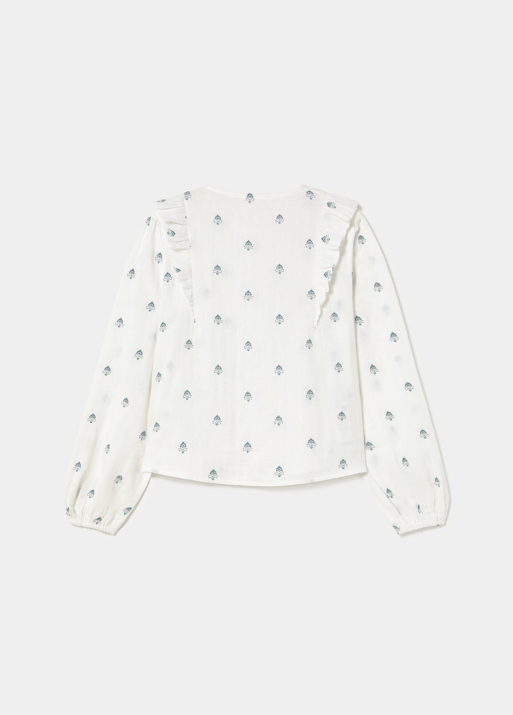 Blouse double tissu broderies