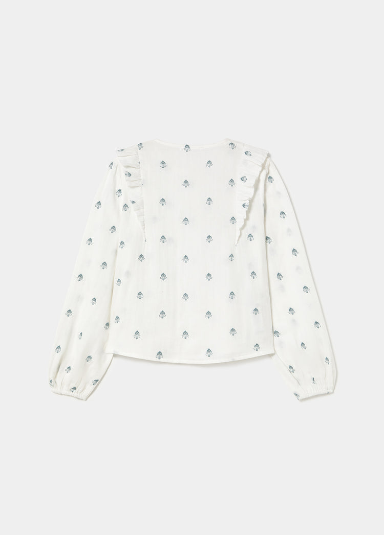 Blusa doble tela bordados