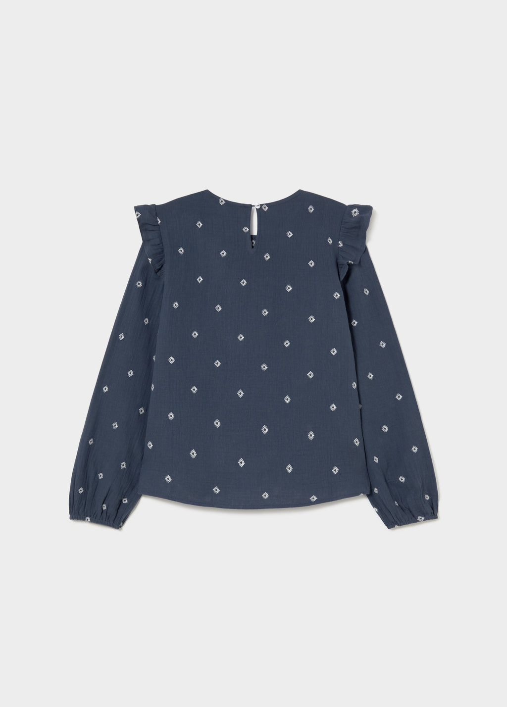 Blouse double tissu brodée