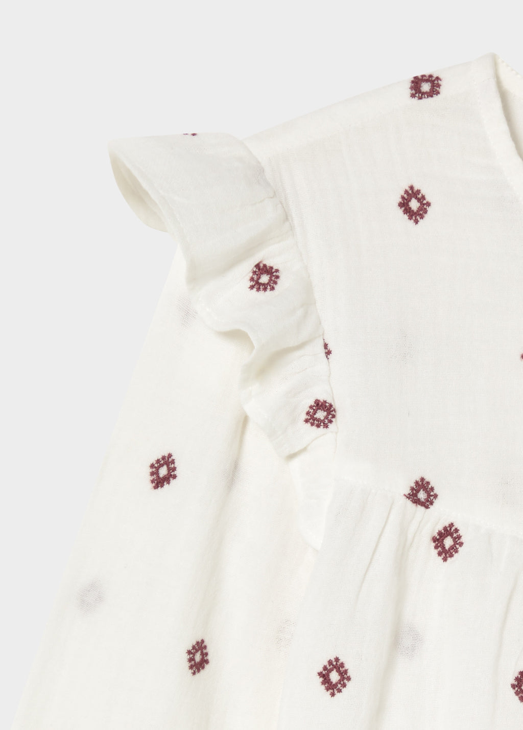 Blouse double tissu brodée