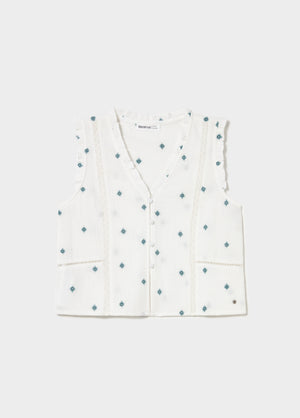 Blusa dobletela bordados