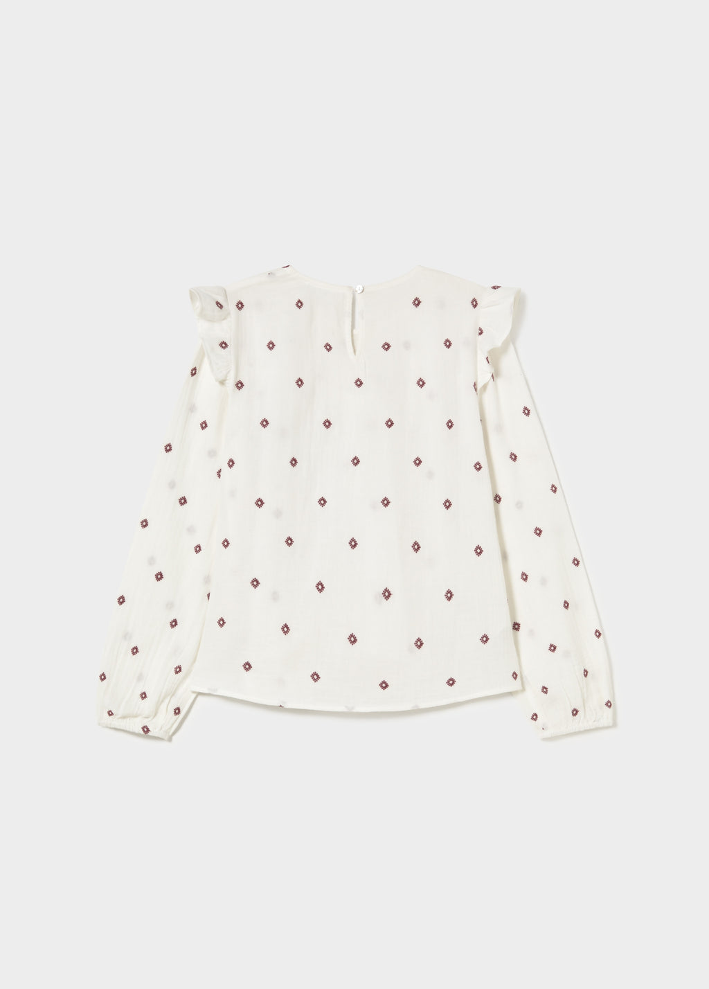 Blouse double tissu brodée