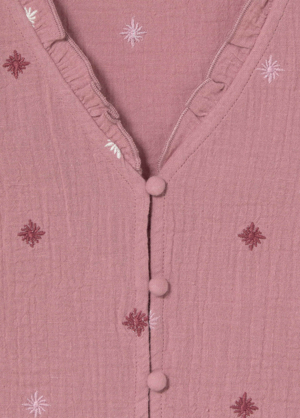 Blouse double tissu étoiles