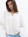Romantic long-sleeve blouse
