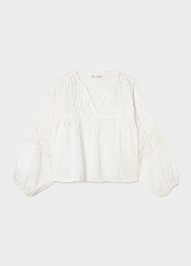 Blusa romántica manga larga