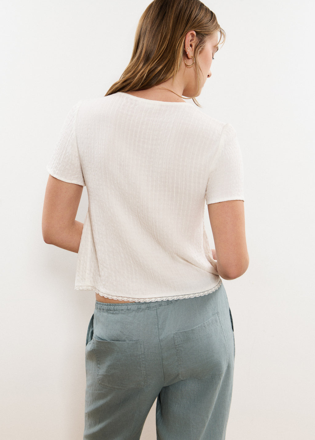 Blouse smockée