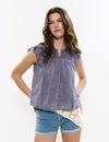 Blusa volantes bordados