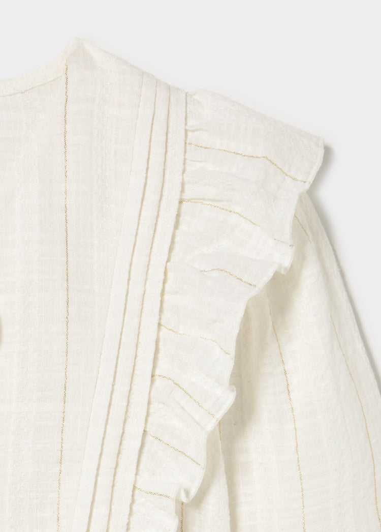 Blusa volante lurex