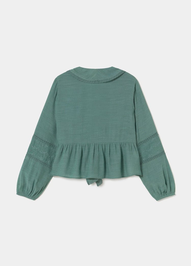 Blusa volant ricamati