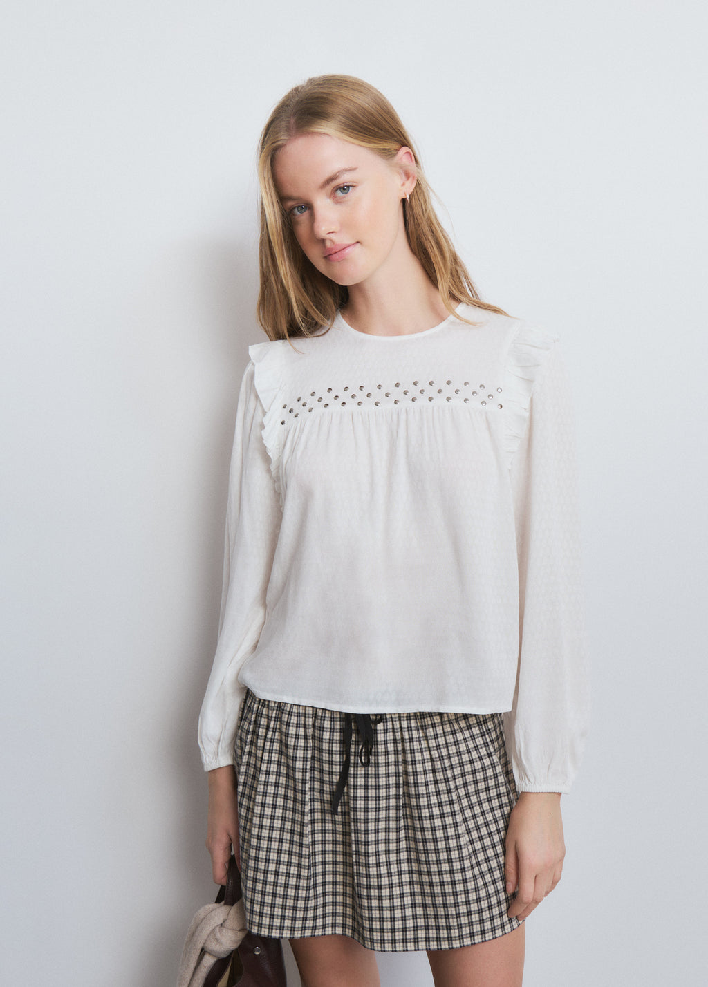 Blouse volants clous