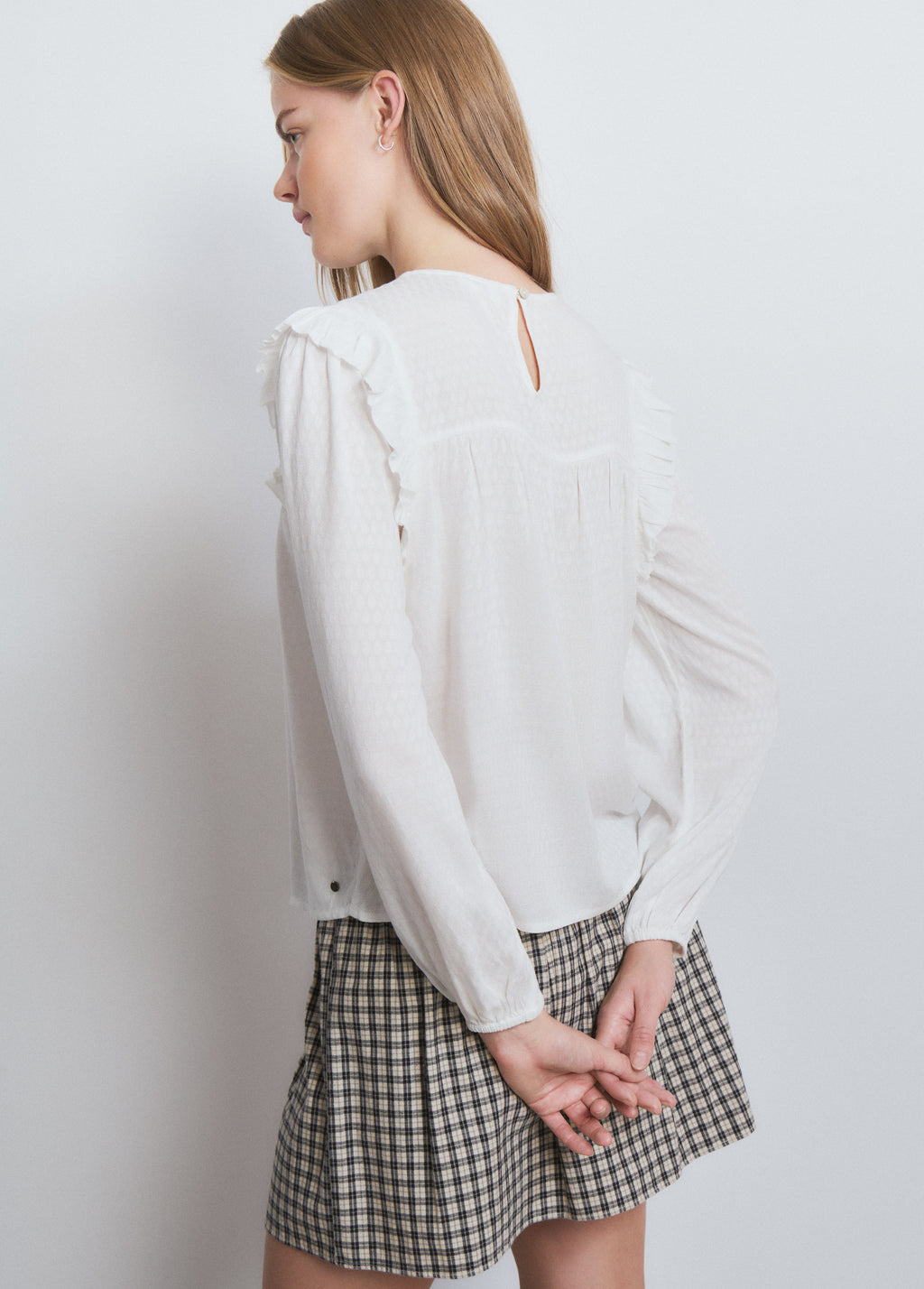 Ruffle Studded Blouse