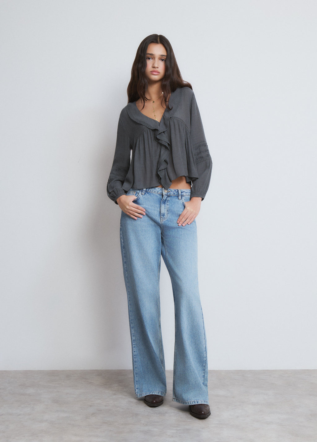 Blouse à volants