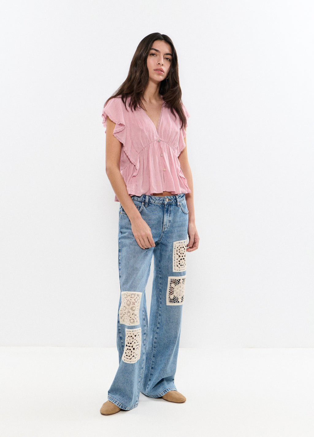 Blusa con volant