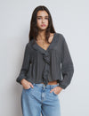 Bluse mit Volants
