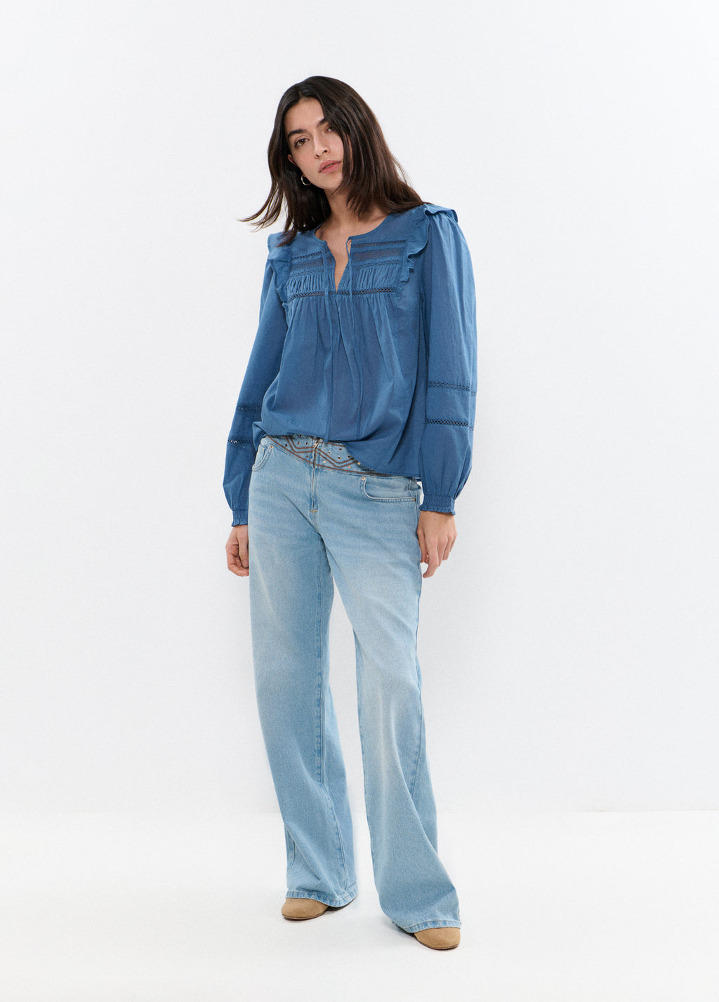 Blouse à volants