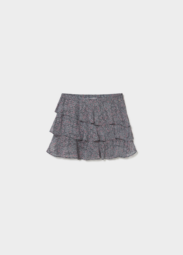 Jupe à volants lurex