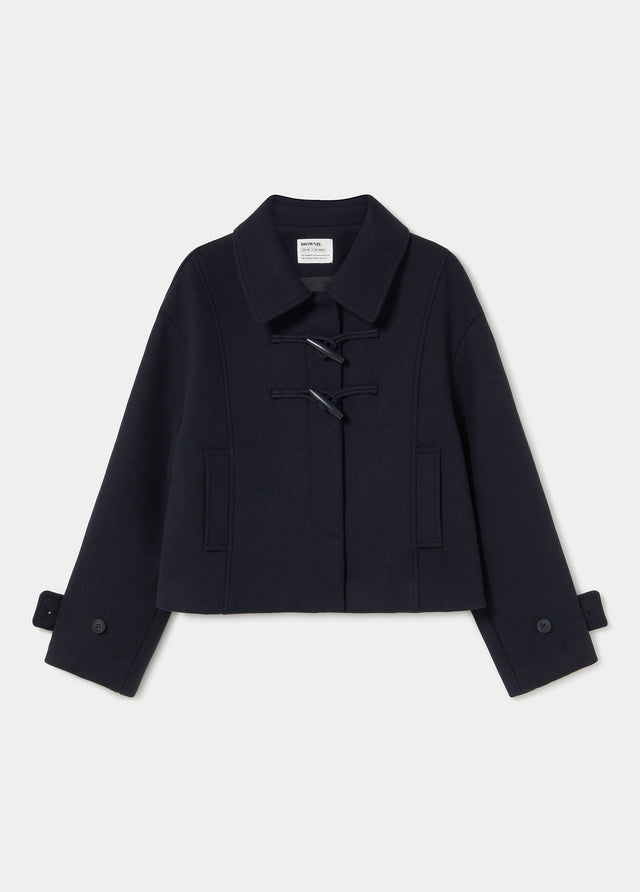 Short coat with frog closures