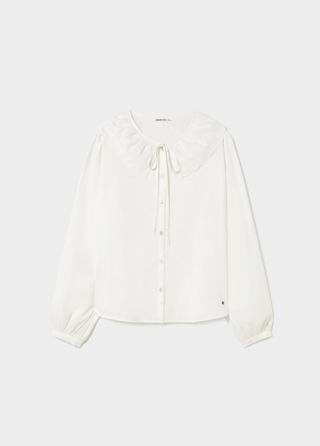 Blouse broderies nœud