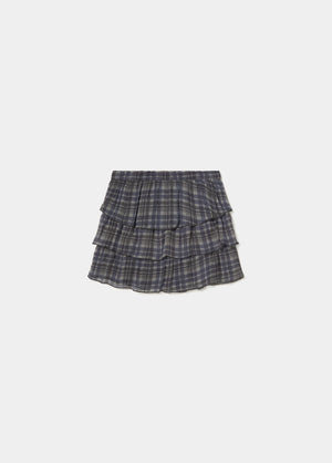 Top folhos estampado