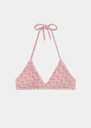 Triangle top with Indian flower print