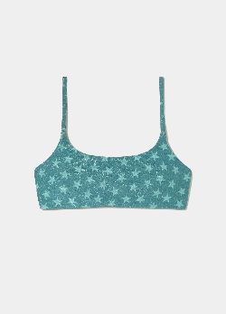 Top a fascia con stelle filo metallizzato
