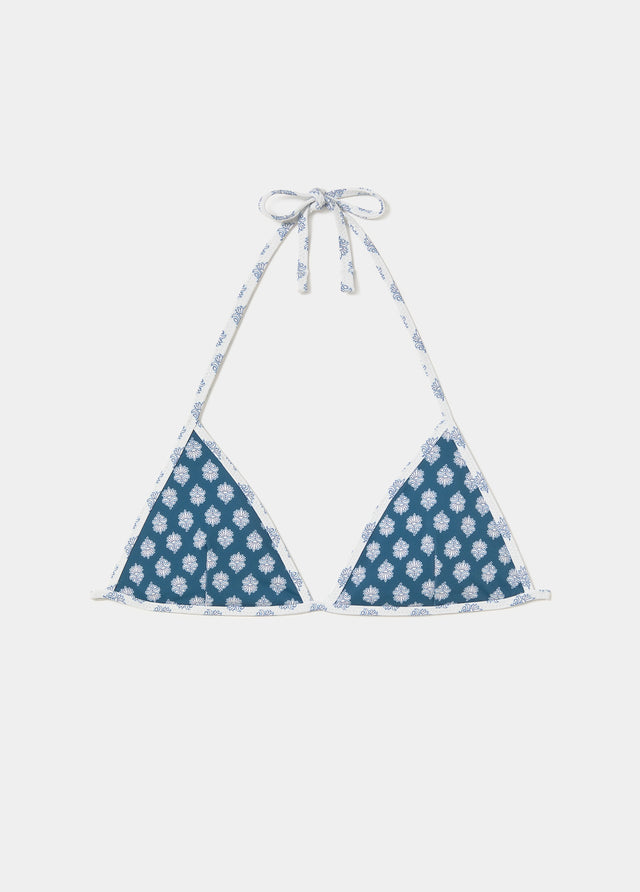 Printed reversible triangle top